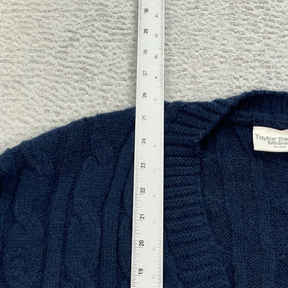 Taylor Swift Midnights Cable Knit Star Cardigan Women's Size XL/2XL Button Up - Picture 6 of 10